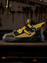 Men's Yellow Casual Colourblock Sneakers