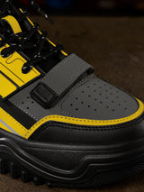 Men's Yellow Casual Colourblock Sneakers