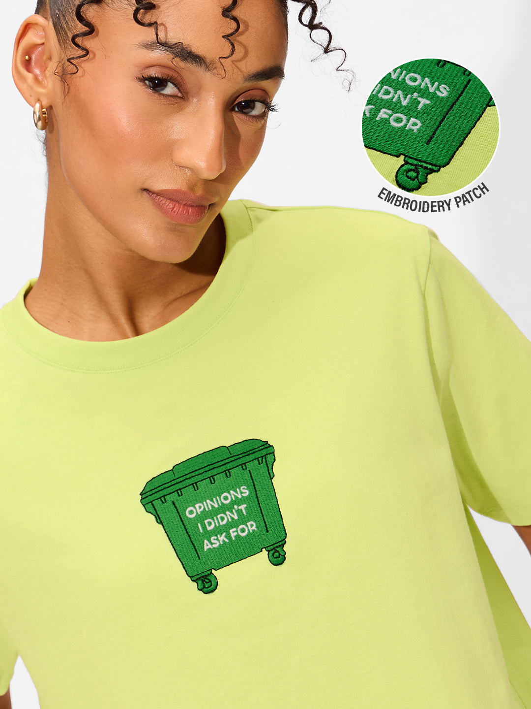 Women's Green Casual Regular Fit Printed Half Sleeves Tshirt