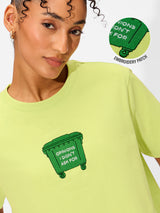 Women's Green Casual Regular Fit Printed Half Sleeves Tshirt