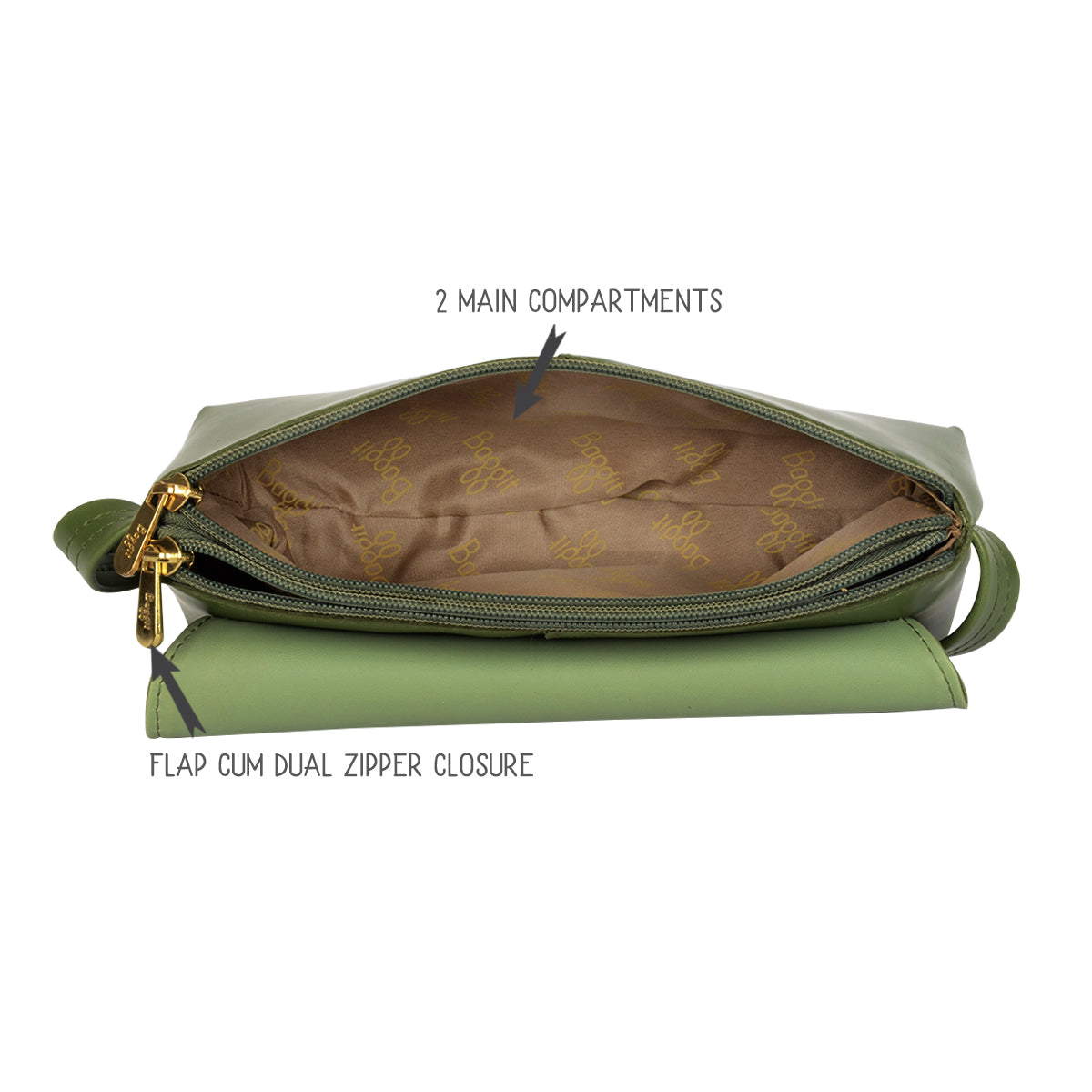 Women's Insta Green Extra Small Waistpouch Bag