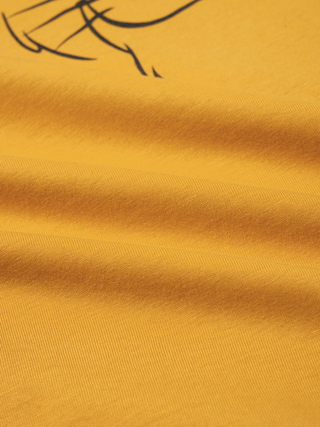 Women's Yellow Casual Oversized Fit Printed Half Sleeves Tshirt