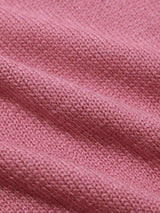 Women's Pink Casual Oversized Fit Embroidered Full Sleeves Sweater