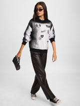 Women's Multicolor Casual Oversized Sweater