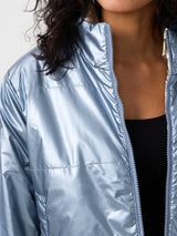 Women's Multicolor Casual Regular Fit Solid Full Sleeves Reversible Puffer Jacket