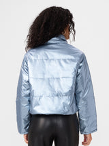 Women's Multicolor Casual Regular Fit Solid Full Sleeves Reversible Puffer Jacket