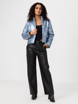 Women's Multicolor Casual Regular Fit Solid Full Sleeves Reversible Puffer Jacket