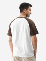 Men's White Casual Printed Regular Fit Half Sleeves Tshirt