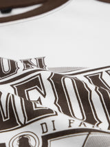 Men's White Casual Printed Regular Fit Half Sleeves Tshirt