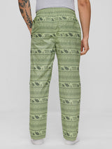 Men's Green Casual Graphic  Pyjama