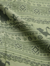 Men's Green Casual Graphic  Pyjama