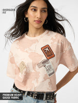 Women's Multicolor Casual Graphic Half Sleeves Tshirt