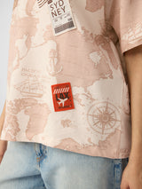 Women's Multicolor Casual Graphic Half Sleeves Tshirt