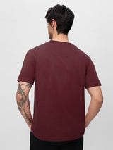 Men's Brown Casual Graphic Half Sleeves Tshirt