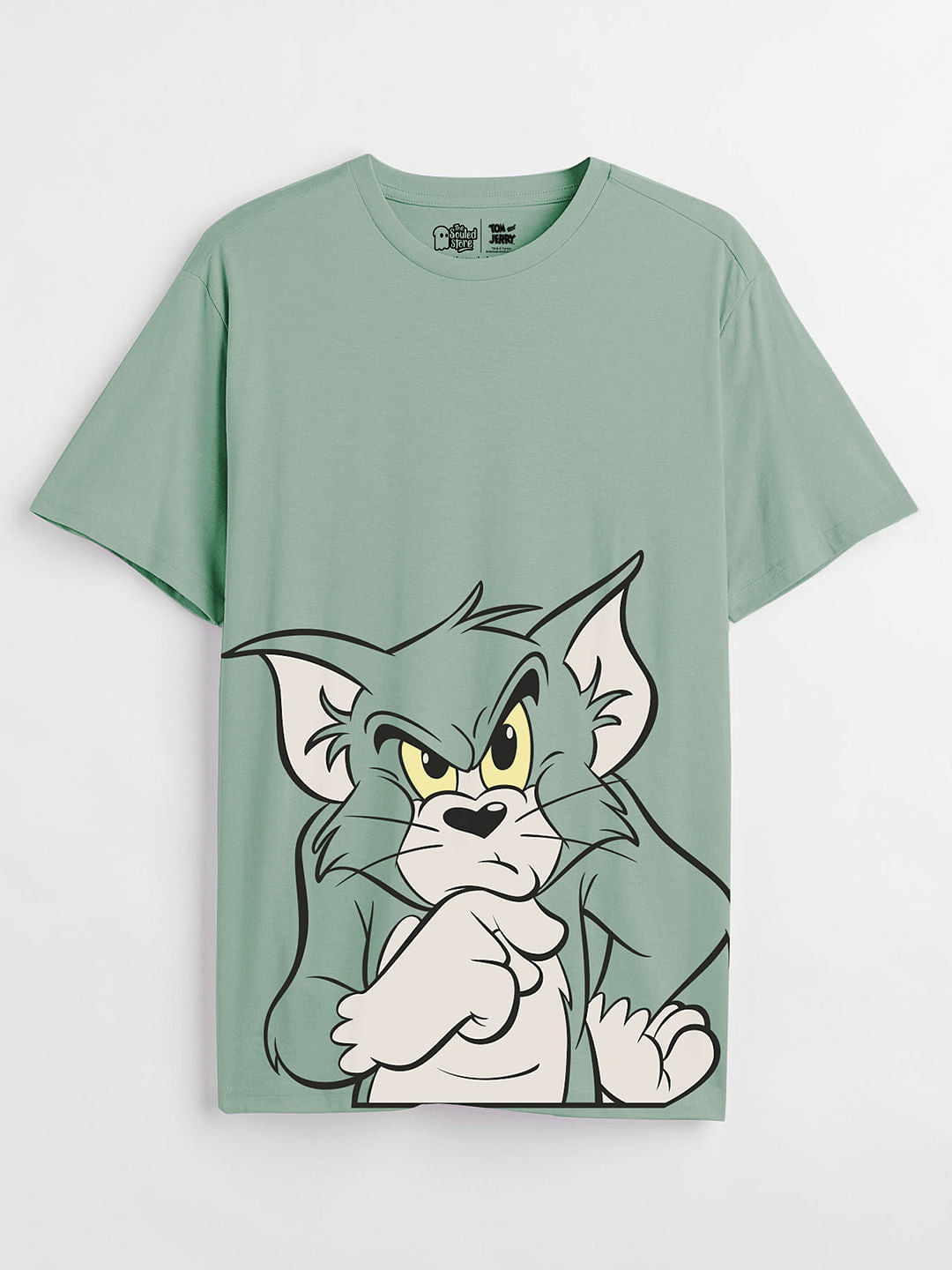Men's Green Casual Printed Oversized Fit Half Sleeves Tshirt