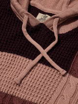 Men's Pink Colorblocked Round Neck Oversized Pullover