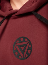 Men's Red Hooded Neck Oversized Hoodie