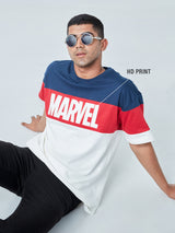 Men's Multicolor Casual Printed Oversized Fit Half Sleeves Tshirt