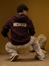 Men's Brown Hooded Neck Oversized Pullovers