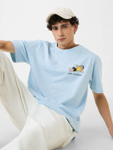 Men's Blue Casual  Half Sleeves Tshirt