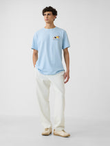 Men's Blue Casual  Half Sleeves Tshirt