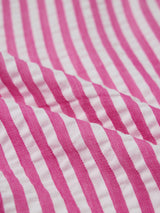 Women's Pink Casual Striped Full Sleeves Boyfriend Shirt