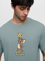 Men's Green Casual Printed Regular Fit Half Sleeves Tshirt