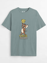 Men's Green Casual Printed Regular Fit Half Sleeves Tshirt