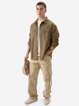 Men's Brown Casual Solid Regular Fit Full Sleeves Shirt