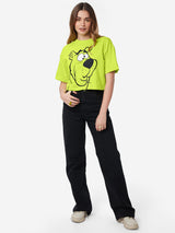 Women's Green Casual Oversized Fit Printed Half Sleeves Tshirt