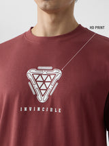 Men's Brown Casual Printed Regular Fit Half Sleeves Tshirt