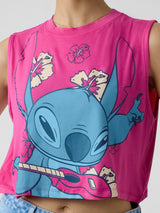 Women's Pink Casual Regular Fit Printed Sleeveless Top