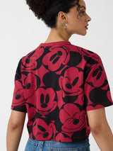 Women's Black Casual Oversized Fit Printed Half Sleeves Tshirt