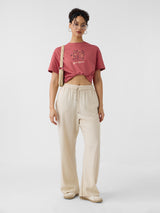 Women's Pink Casual Oversized Fit Printed Half Sleeves Tshirt