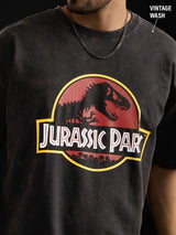 Men's Brown Casual Printed Oversized Fit Half Sleeves Tshirt