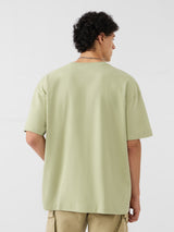 Men's Green Casual Printed Oversized Fit Half Sleeves Tshirt