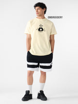 Men's Off White Casual Printed Regular Fit Half Sleeves Tshirt