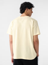 Men's Off White Casual Printed Regular Fit Half Sleeves Tshirt