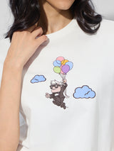 Women's White Casual Graphic Half Sleeves Tshirt