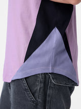 Men's Purple Casual Graphic Half Sleeves Tshirt