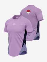 Men's Purple Casual Graphic Half Sleeves Tshirt