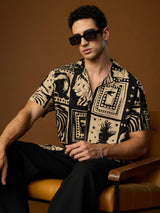Men's Multicolor Casual Printed Regular Fit Half Sleeves Shirt