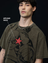 Men's Olive Casual  Half Sleeves Tshirt