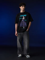 Men's Black Casual  Half Sleeves Tshirt