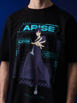 Men's Black Casual  Half Sleeves Tshirt