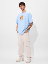 Men's Blue Casual  Half Sleeves Tshirt