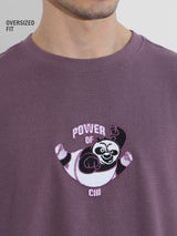 Men's Purple Casual  Half Sleeves Tshirt