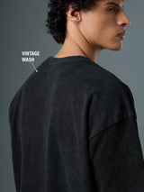 Men's Black Casual  Half Sleeves Tshirt