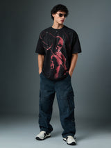 Men's Black Casual  Half Sleeves Tshirt