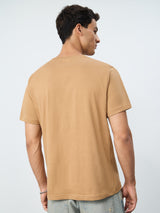 Men's Brown Casual  Half Sleeves Tshirt